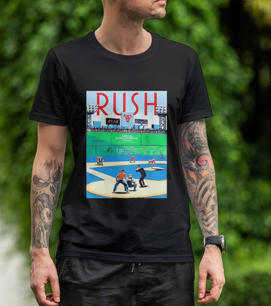 Rush 2112 Fifty Something Tour Boston Massachusetts TD Garden September 5 2024 Stadium Baseball T-Shirt