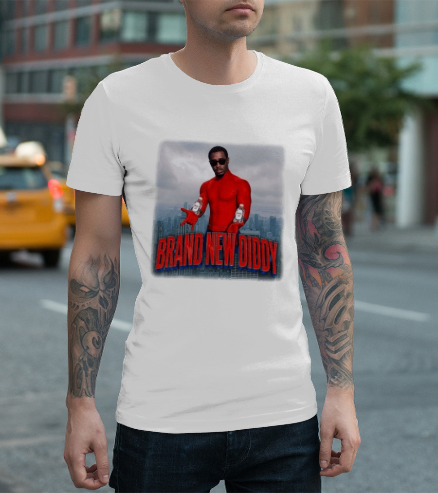 Brand New Diddy Red Outfit With Baby Oil Sean Combs City T-Shirt