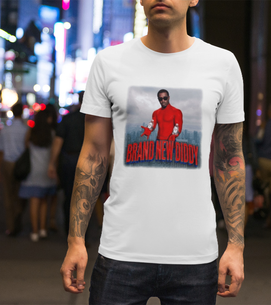 Brand New Diddy Red Outfit With Baby Oil Sean Combs City T-Shirt