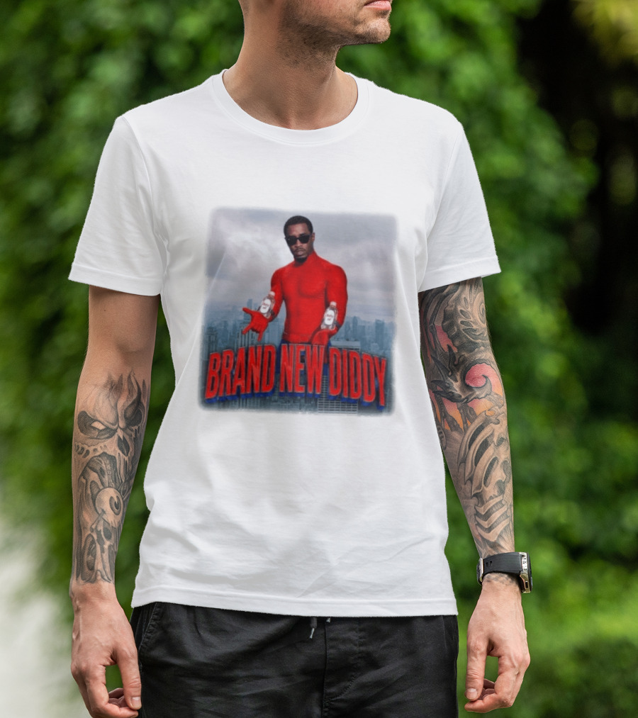 Brand New Diddy Red Outfit With Baby Oil Sean Combs City T-Shirt