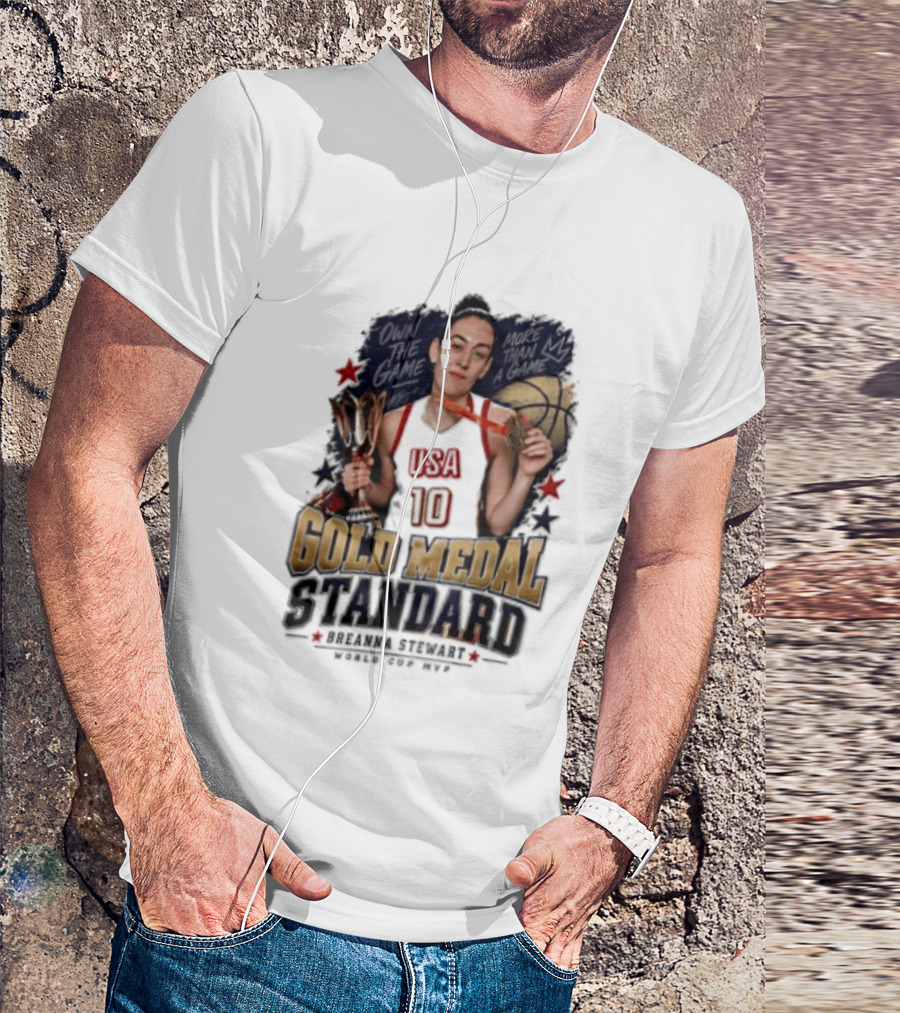 USA 10 Gold Medal Standard Breanna Stewart Basketball T-Shirt
