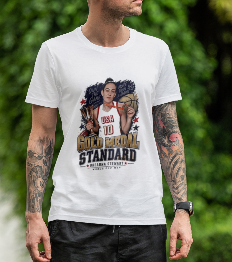 USA 10 Gold Medal Standard Breanna Stewart Basketball T-Shirt