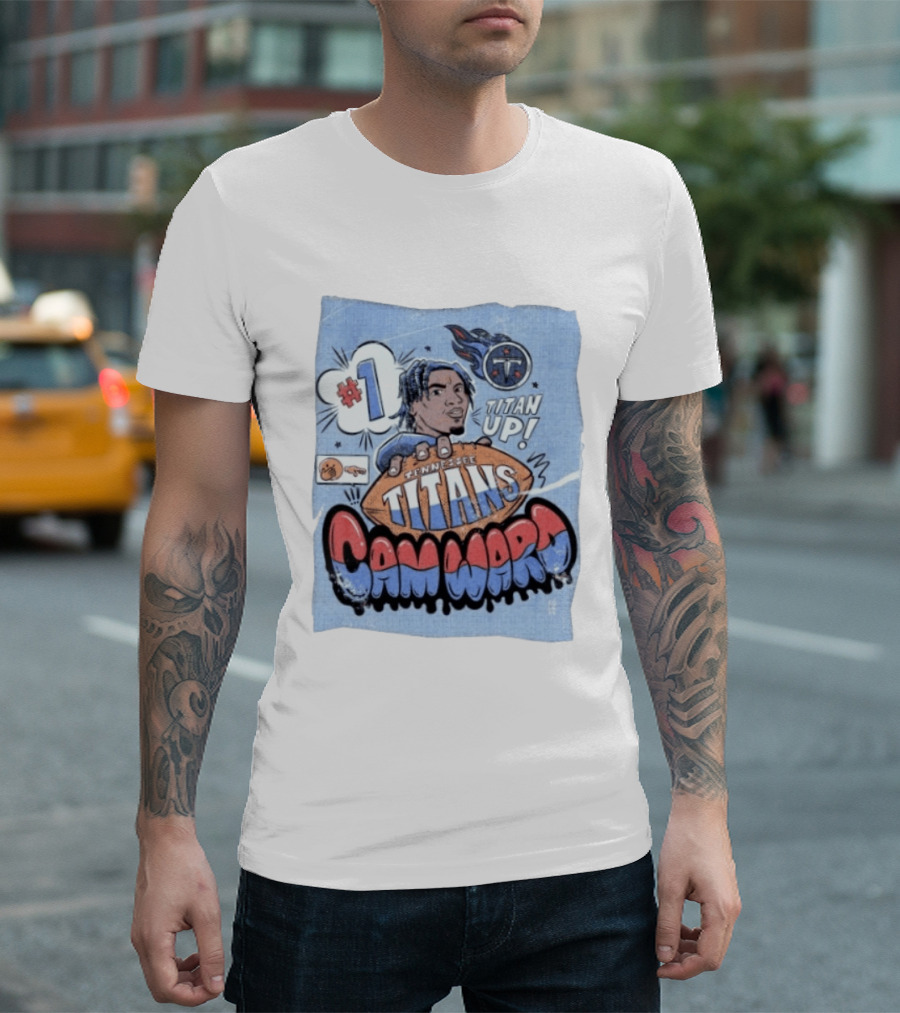 #1 Tennessee Titans Titan Up Cam Ward Comic T-Shirt