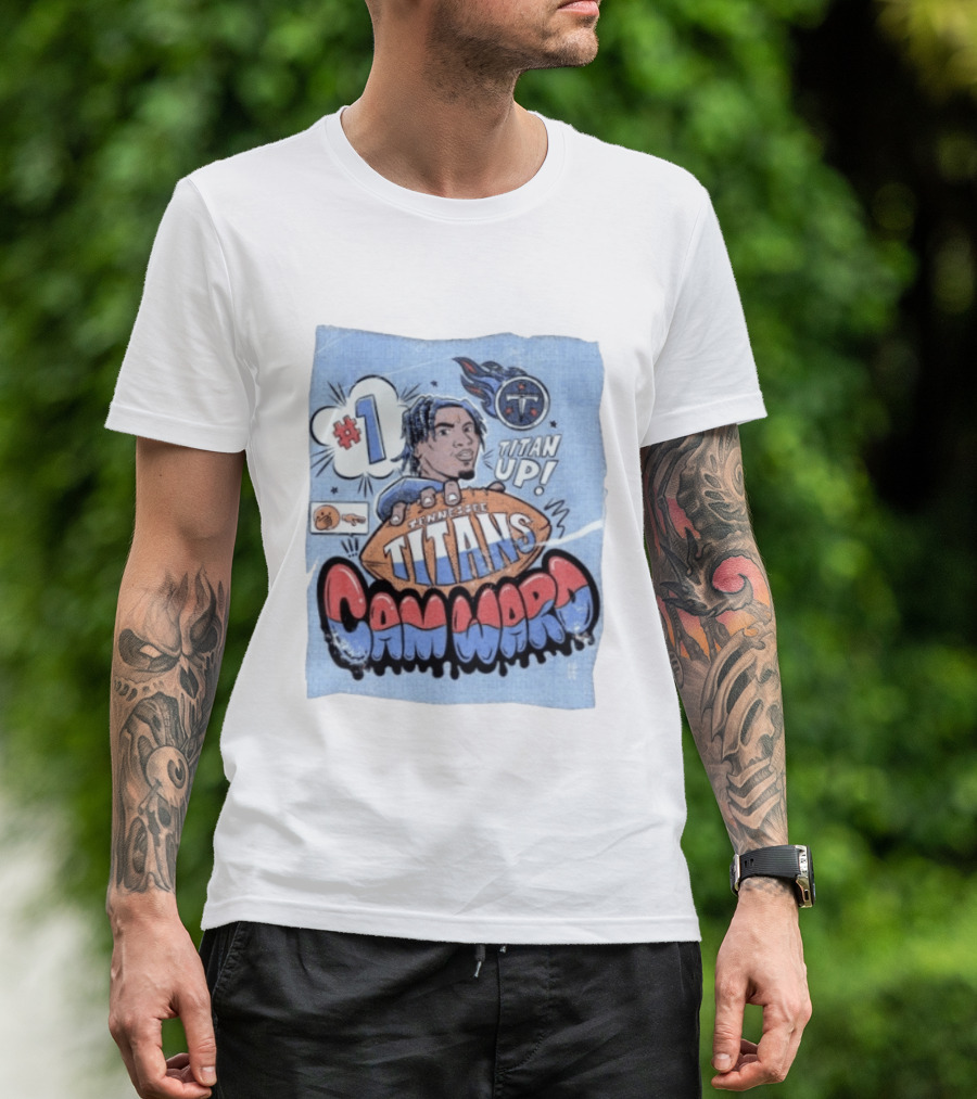 #1 Tennessee Titans Titan Up Cam Ward Comic T-Shirt