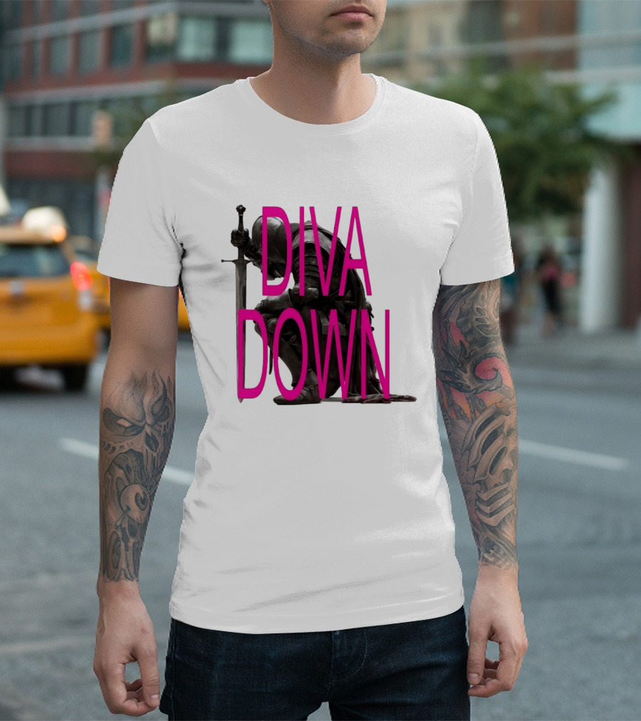Diva Down Knight Sword Warrior Armor T-Shirt