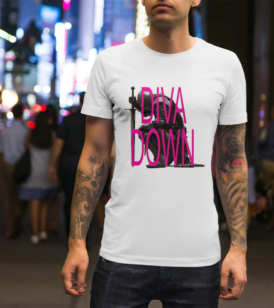 Diva Down Knight Sword Warrior Armor T-Shirt