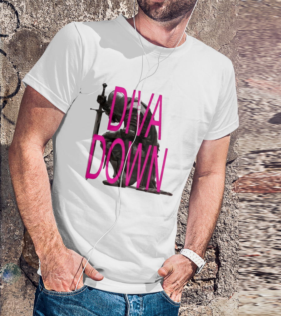 Diva Down Knight Sword Warrior Armor T-Shirt