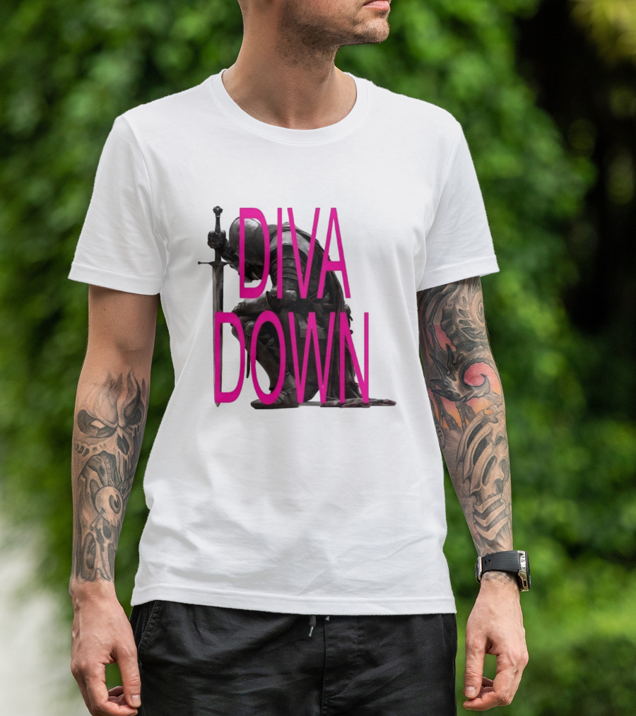 Diva Down Knight Sword Warrior Armor T-Shirt