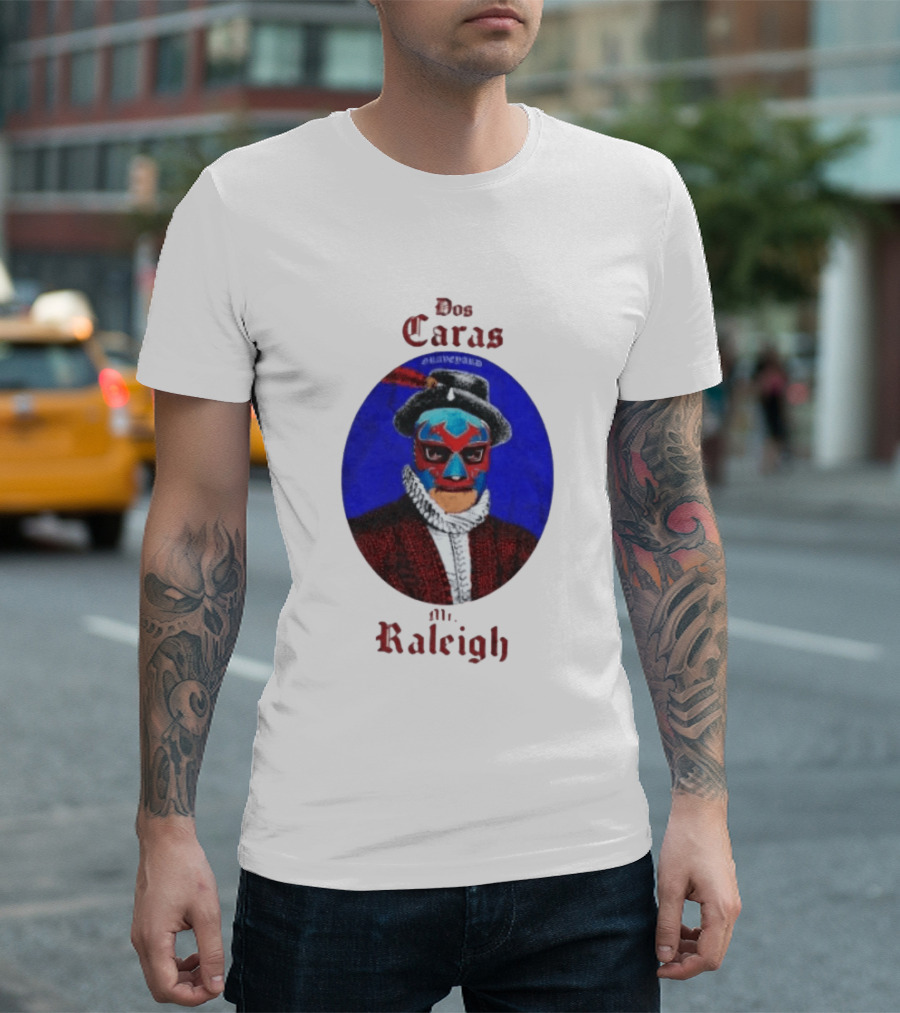 Dos Caras Mr Raleigh Graveyard Lucha Libre Mask T-Shirt