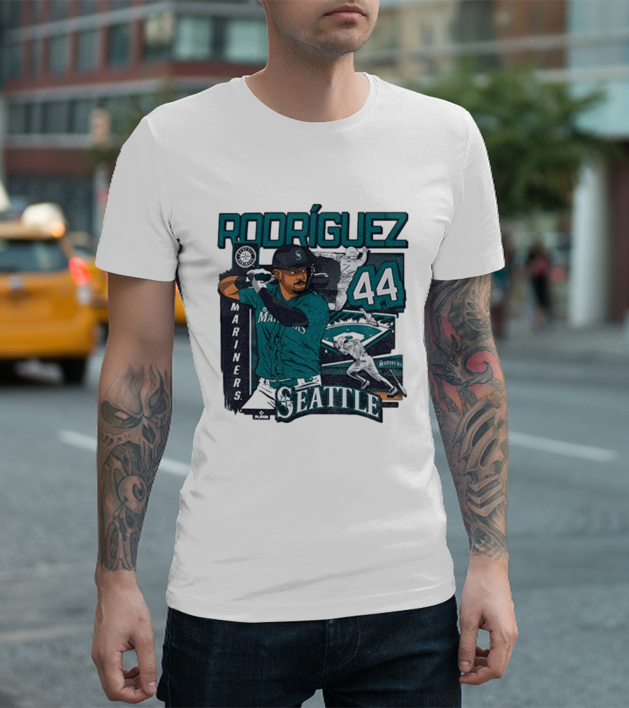 Rodríguez 44 Seattle Mariners Baseball Player T-Shirt