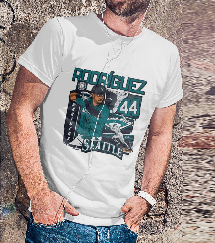 Rodríguez 44 Seattle Mariners Baseball Player T-Shirt