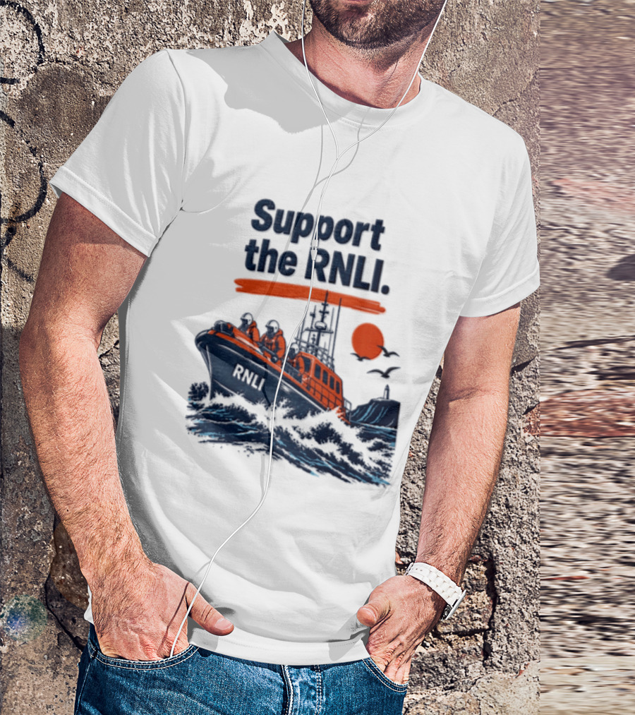 Support The RNLI Lifeboat Crew Royal National Lifeboat Institution T-Shirt
