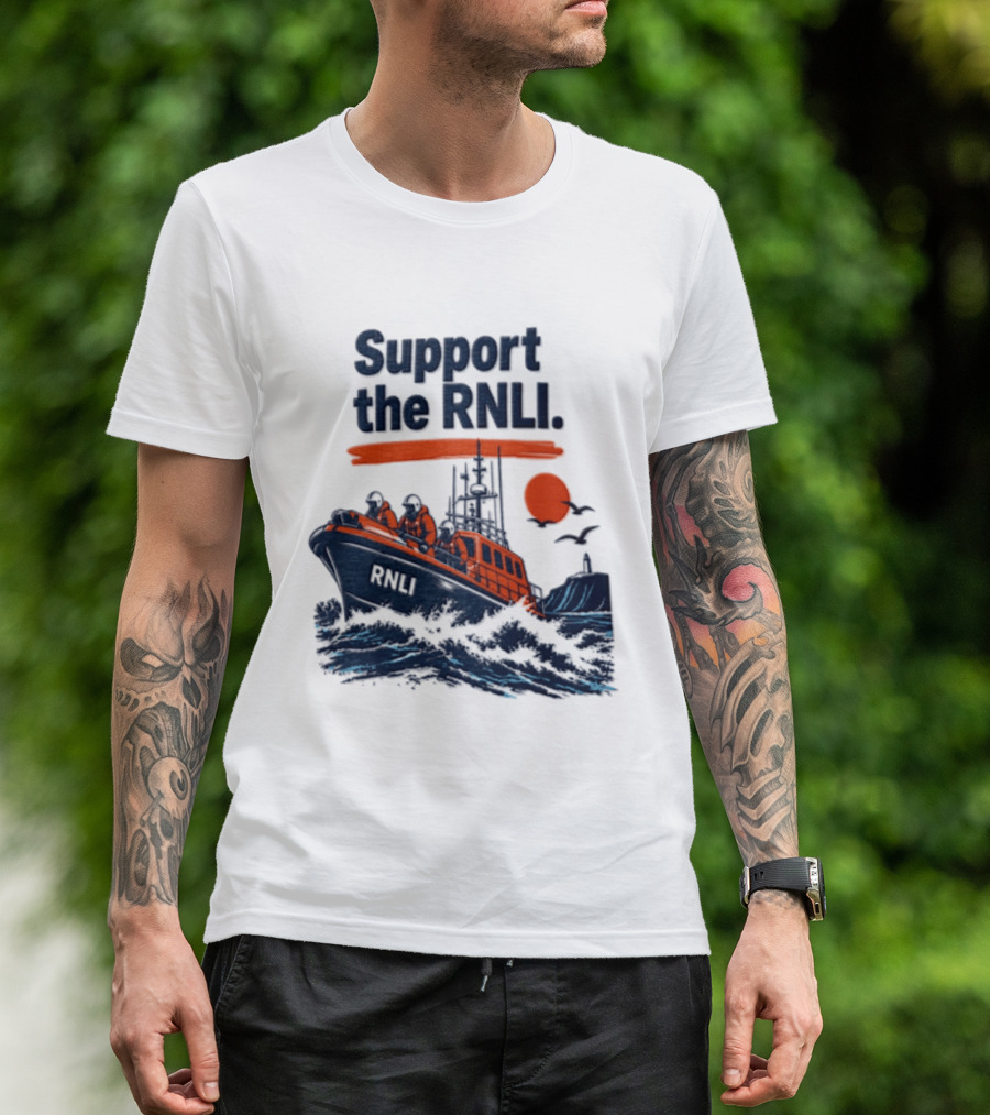 Support The RNLI Lifeboat Crew Royal National Lifeboat Institution T-Shirt
