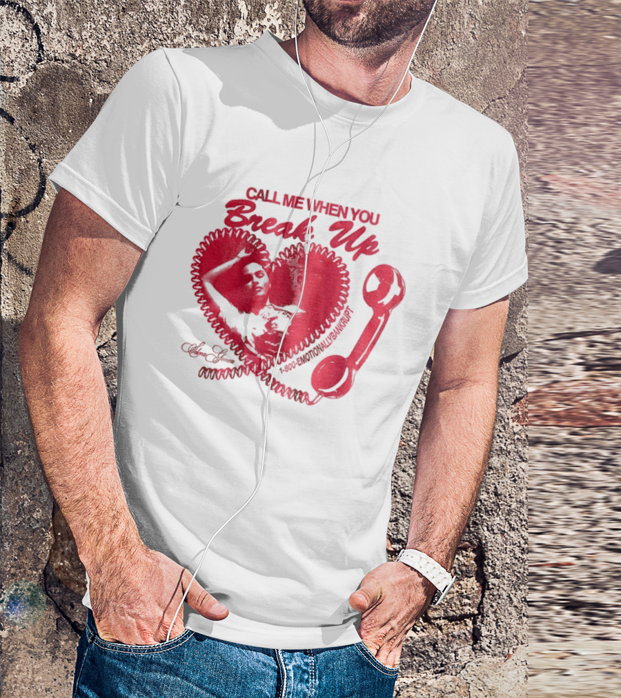 Selena Gomez Call Me When You Break Up Heart Wrench T-Shirt