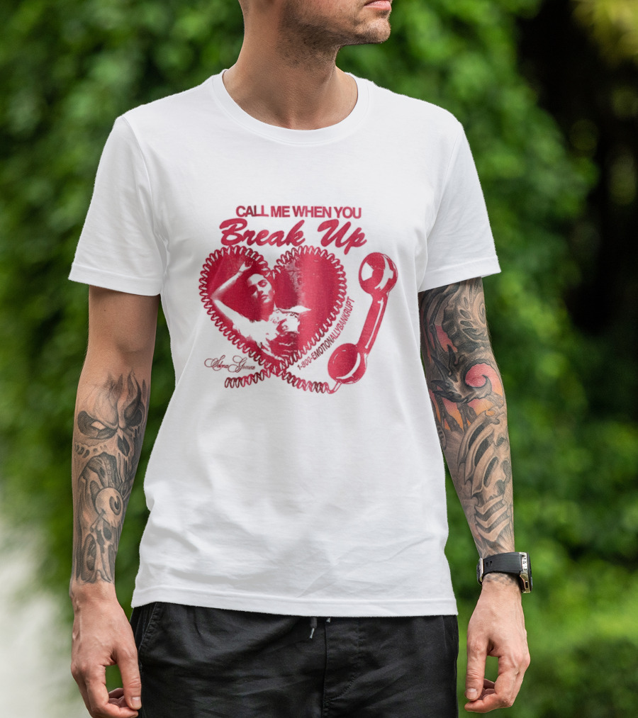 Selena Gomez Call Me When You Break Up Heart Wrench T-Shirt