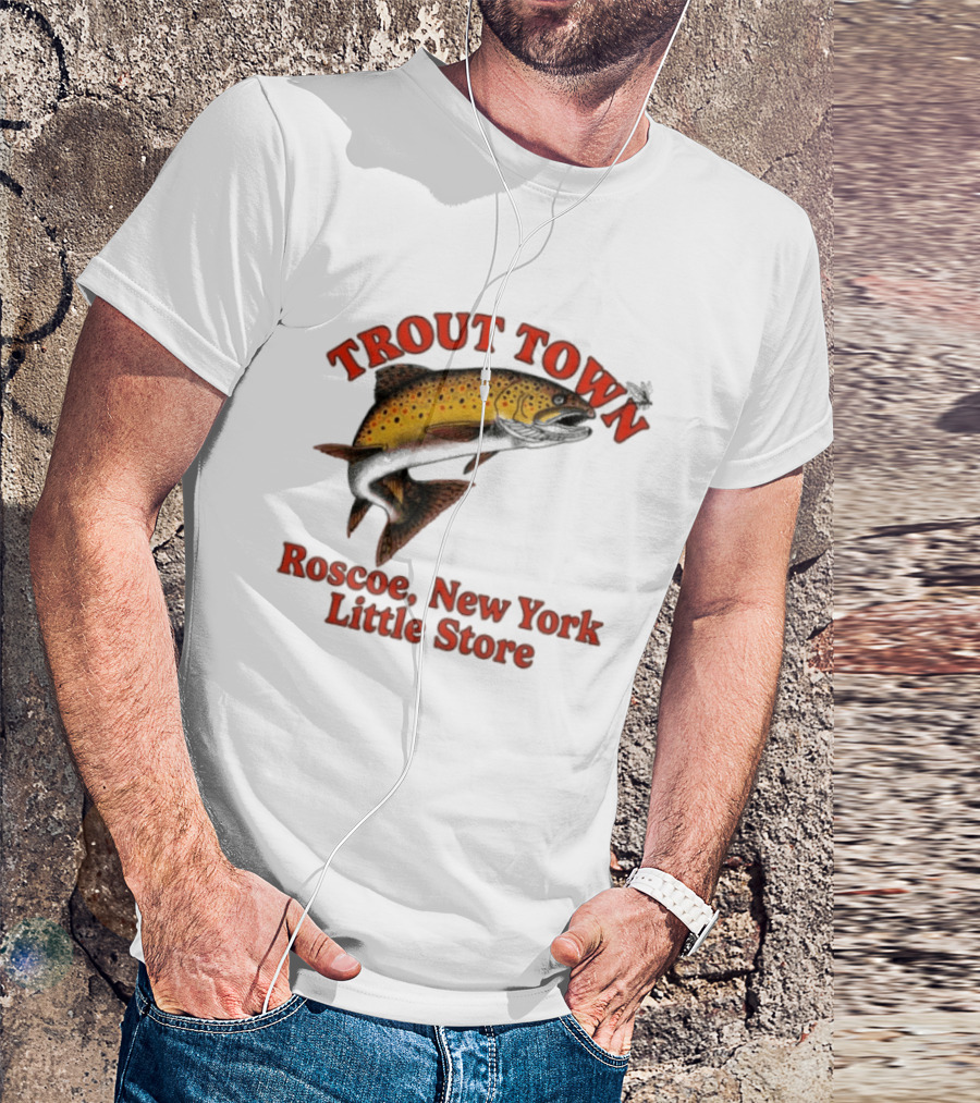 Trout Town Roscoe New York Little Store Fish T-Shirt