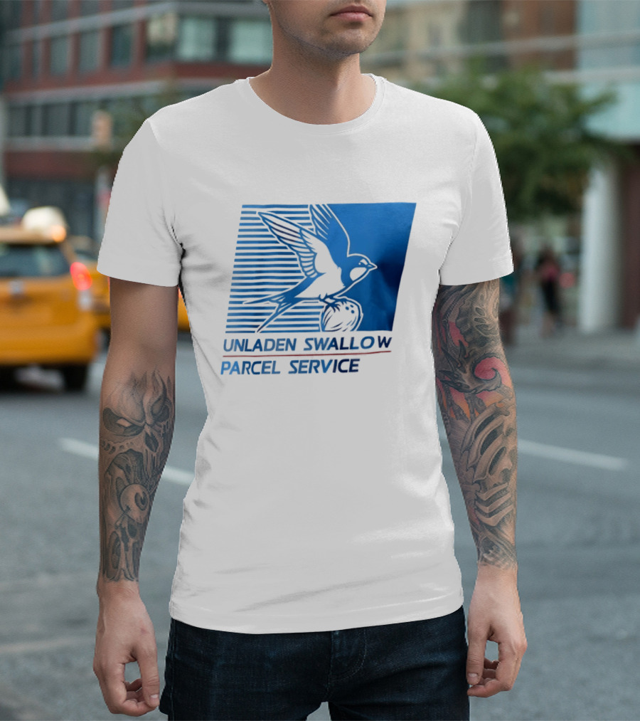 Unladen Swallow Parcel Service Monty Python T-Shirt