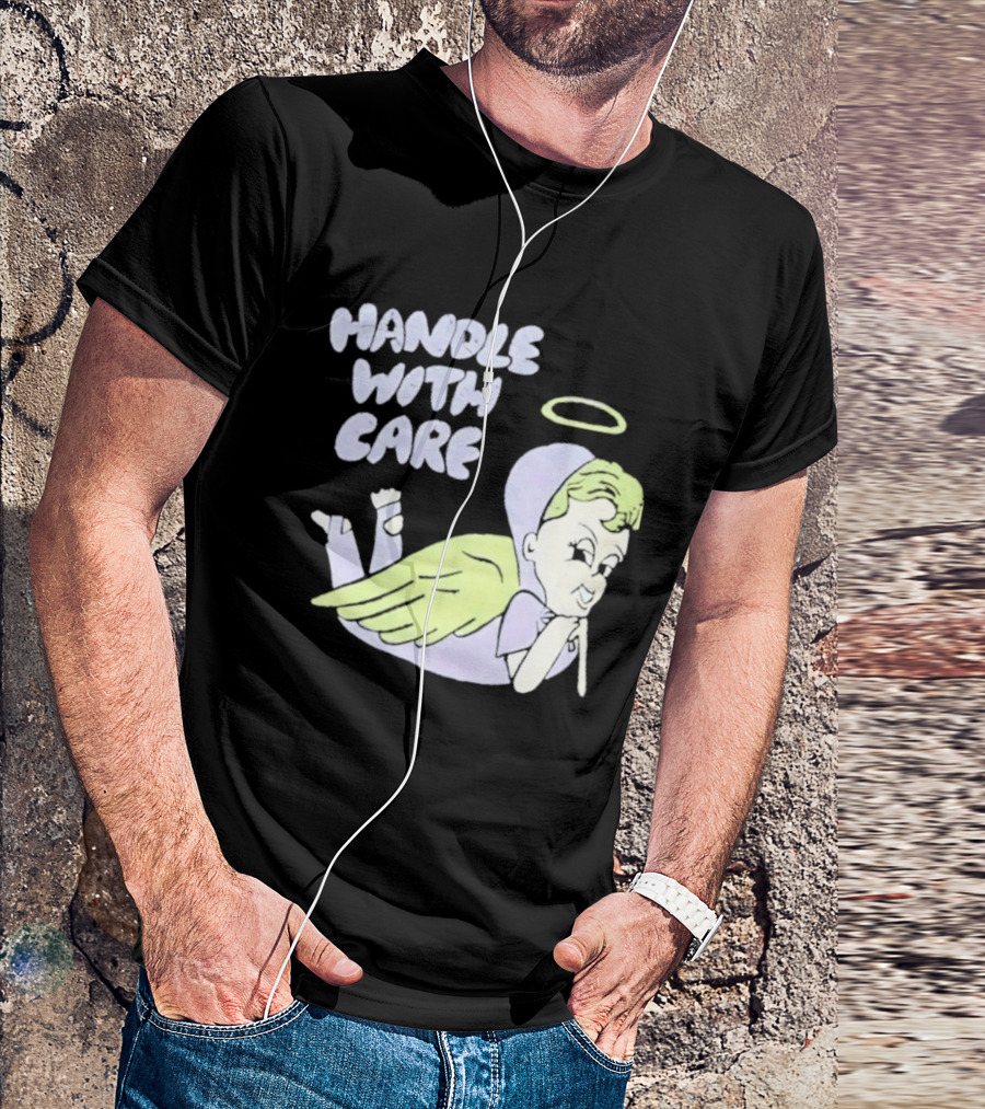 Handle With Care Angel Pastel Halo Wings T-Shirt