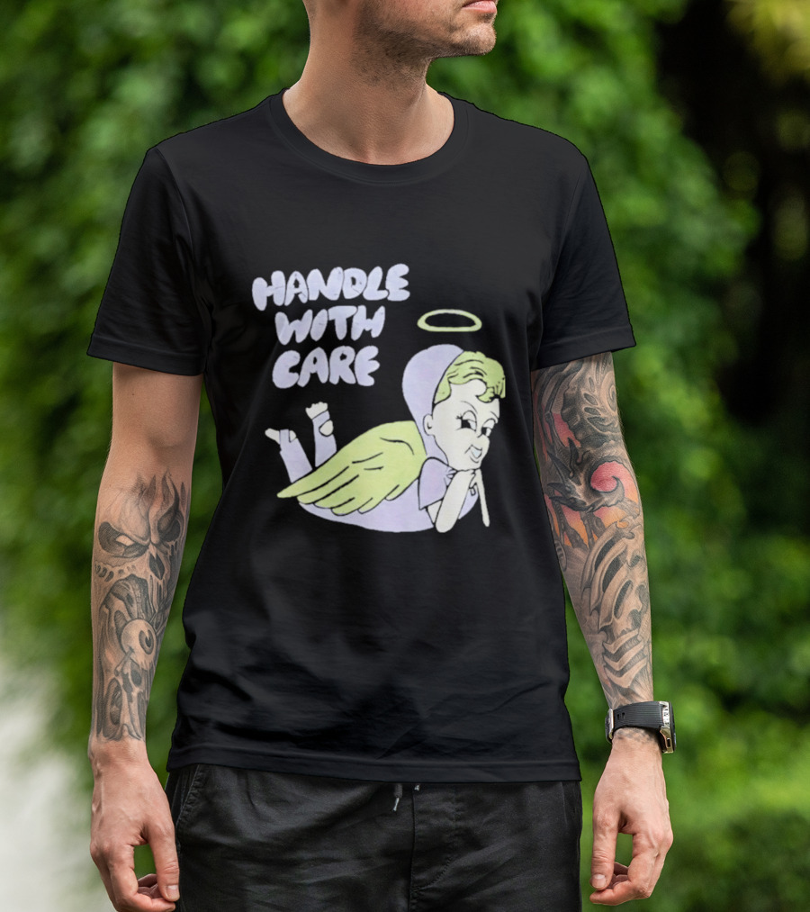 Handle With Care Angel Pastel Halo Wings T-Shirt