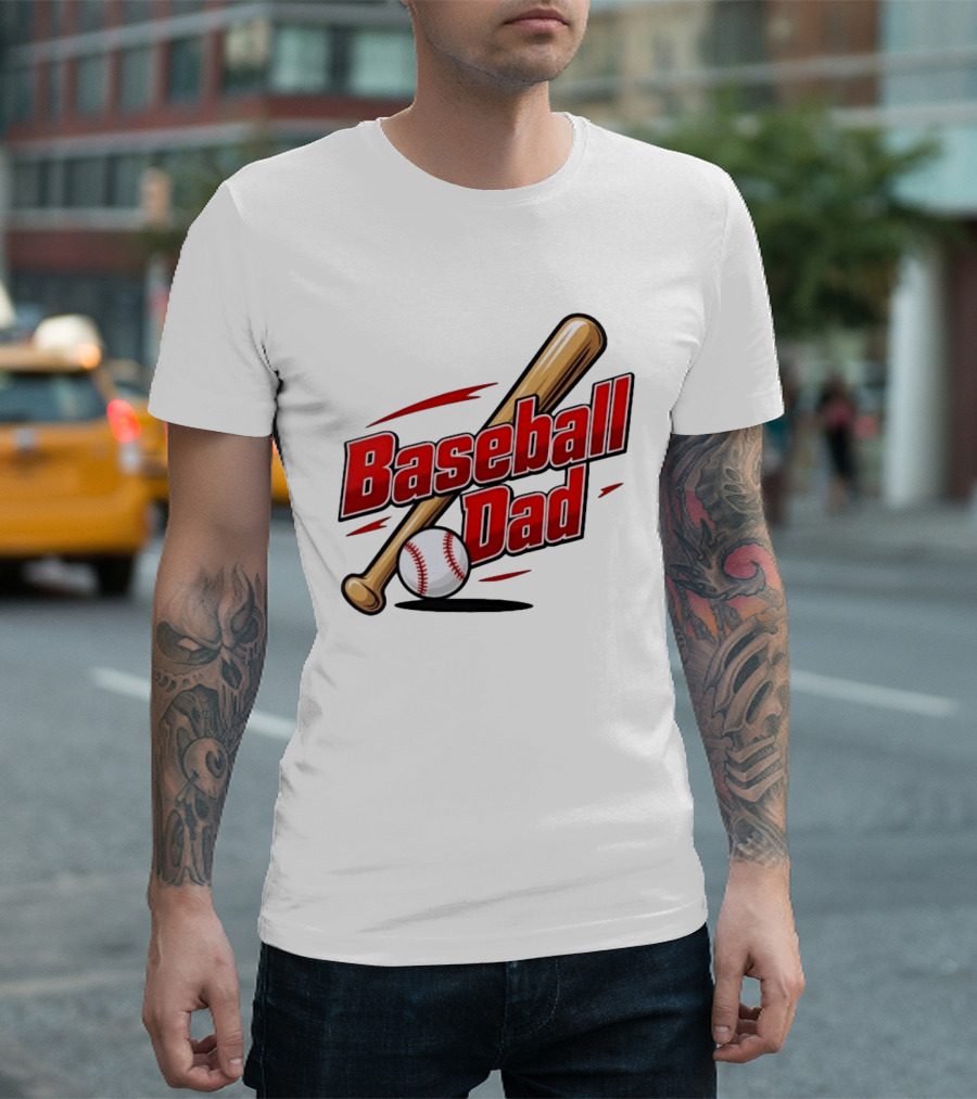 Baseball Dad Bat And Ball Sports T-Shirt