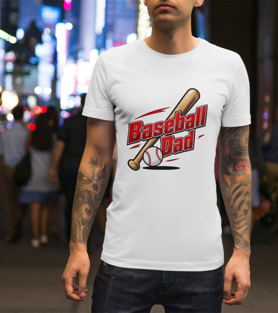 Baseball Dad Bat And Ball Sports T-Shirt