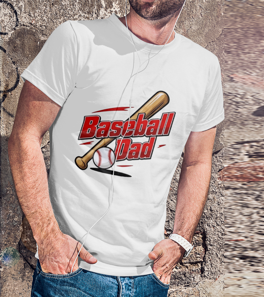Baseball Dad Bat And Ball Sports T-Shirt