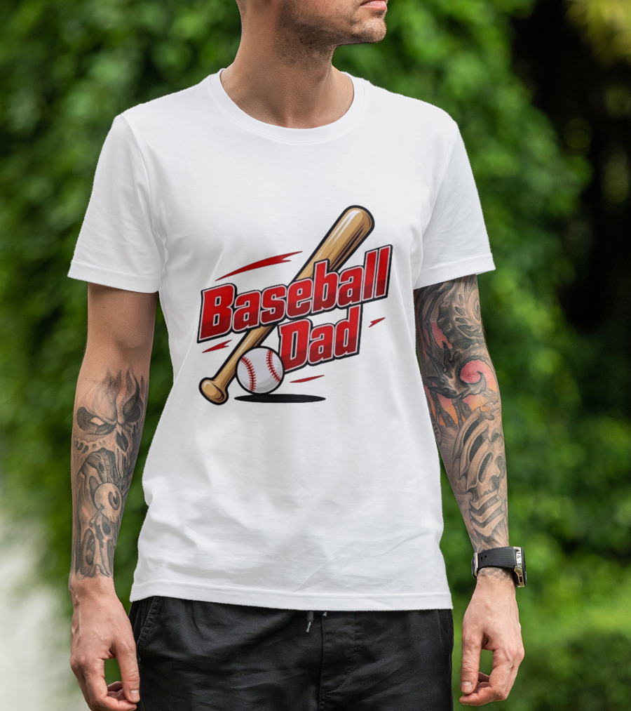 Baseball Dad Bat And Ball Sports T-Shirt