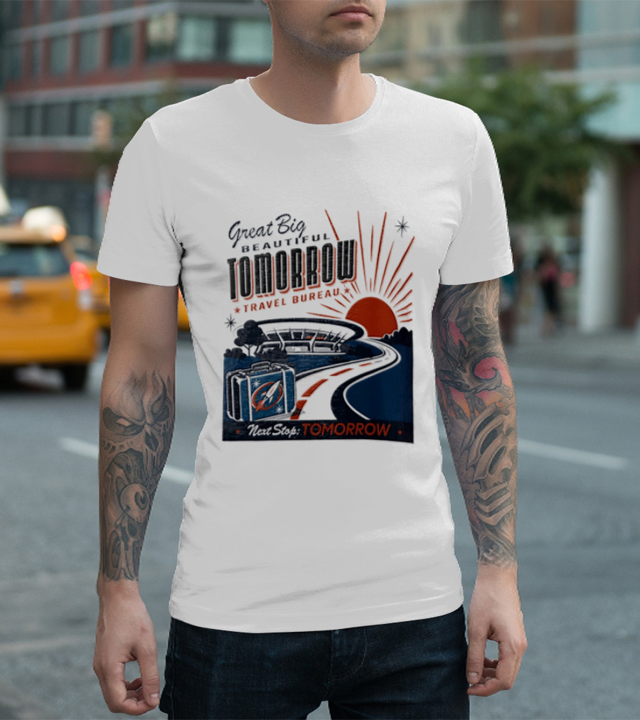 Great Big Beautiful Tomorrow Travel Bureau Tomorrow Carousel T-Shirt