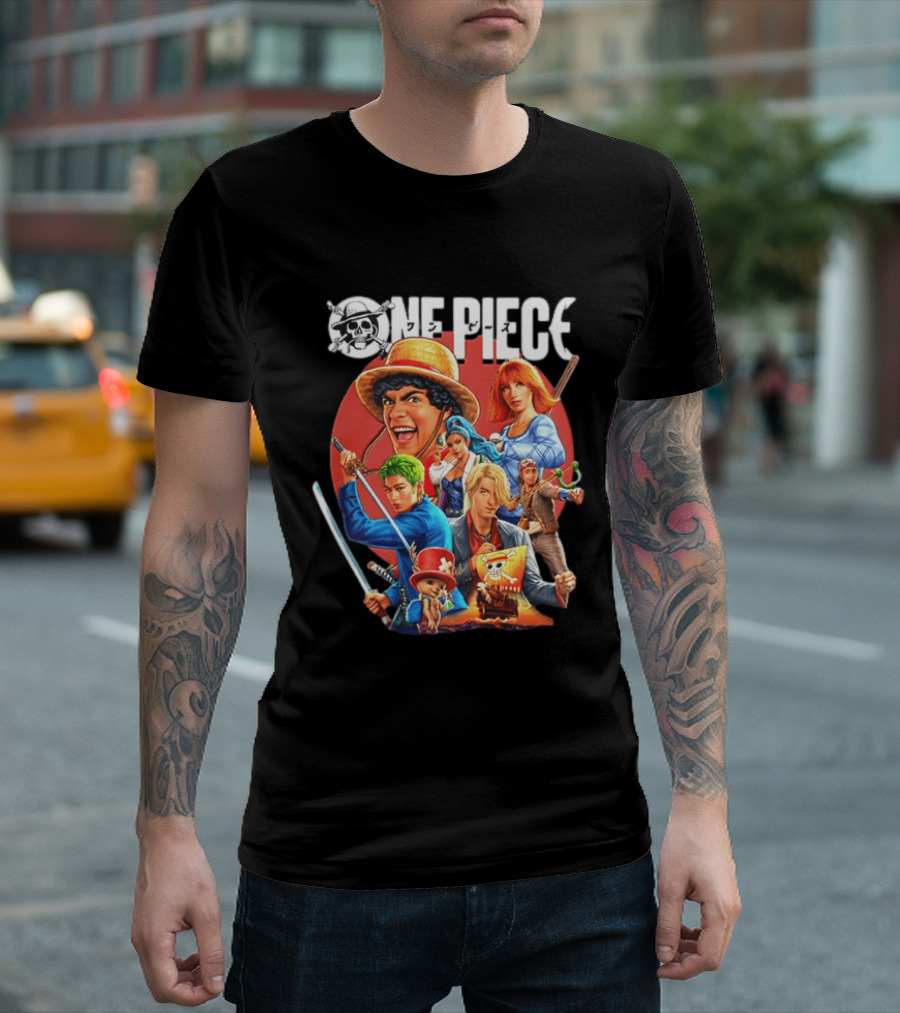 One Piece Anime 2026 Characters With Straw Hat Pirates Crew T-Shirt