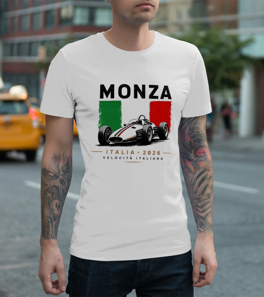 Monza Italia 2026 Velocita Italiana Formula 1 Racing Italian Flag T-Shirt