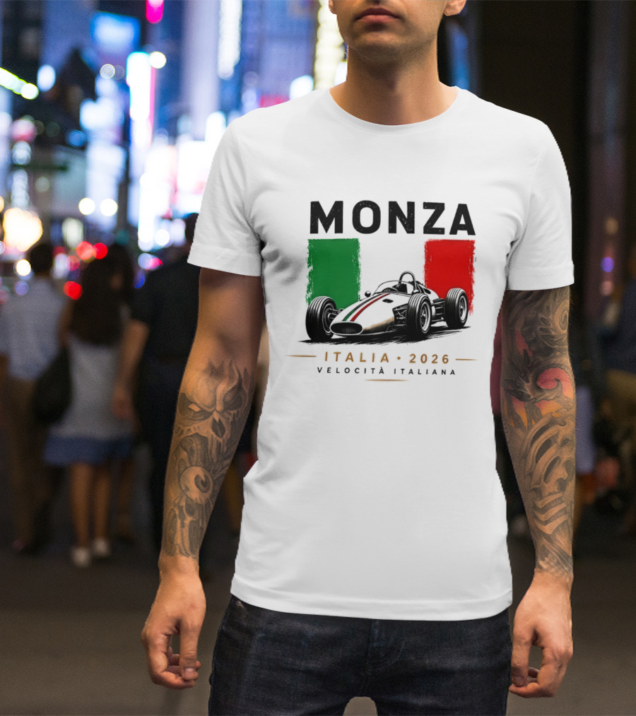 Monza Italia 2026 Velocita Italiana Formula 1 Racing Italian Flag T-Shirt