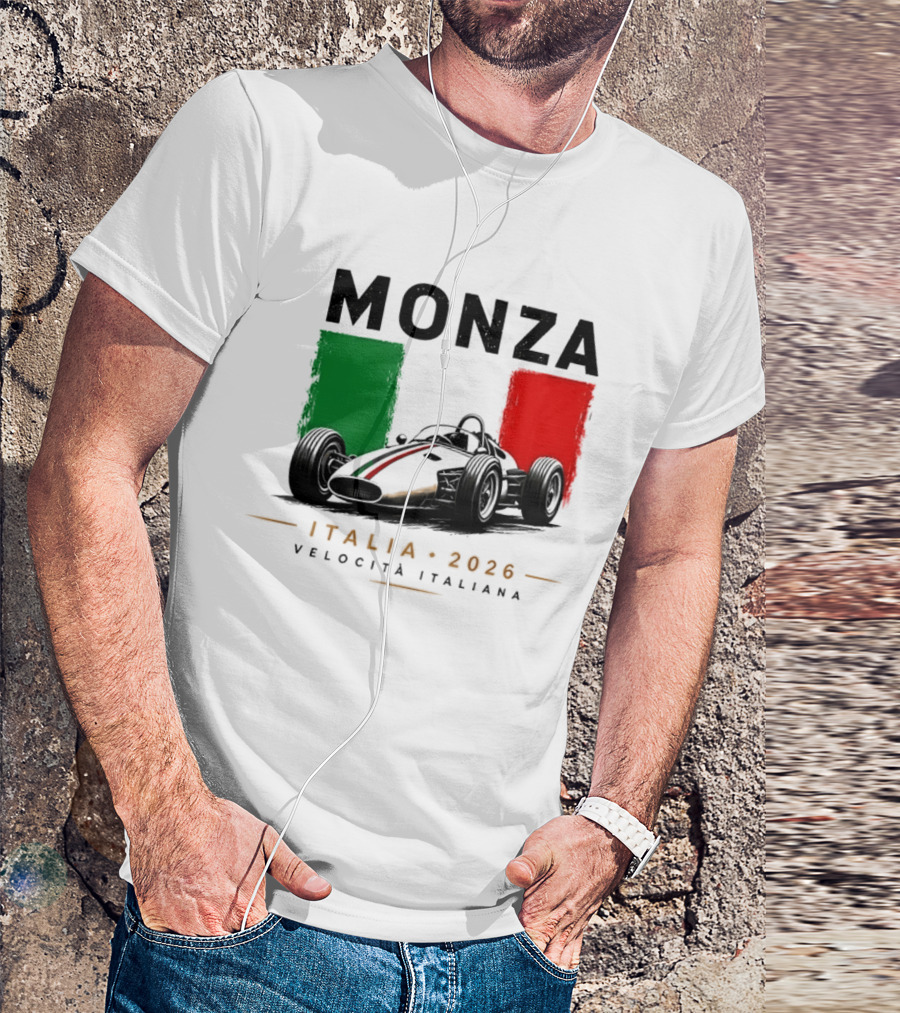 Monza Italia 2026 Velocita Italiana Formula 1 Racing Italian Flag T-Shirt