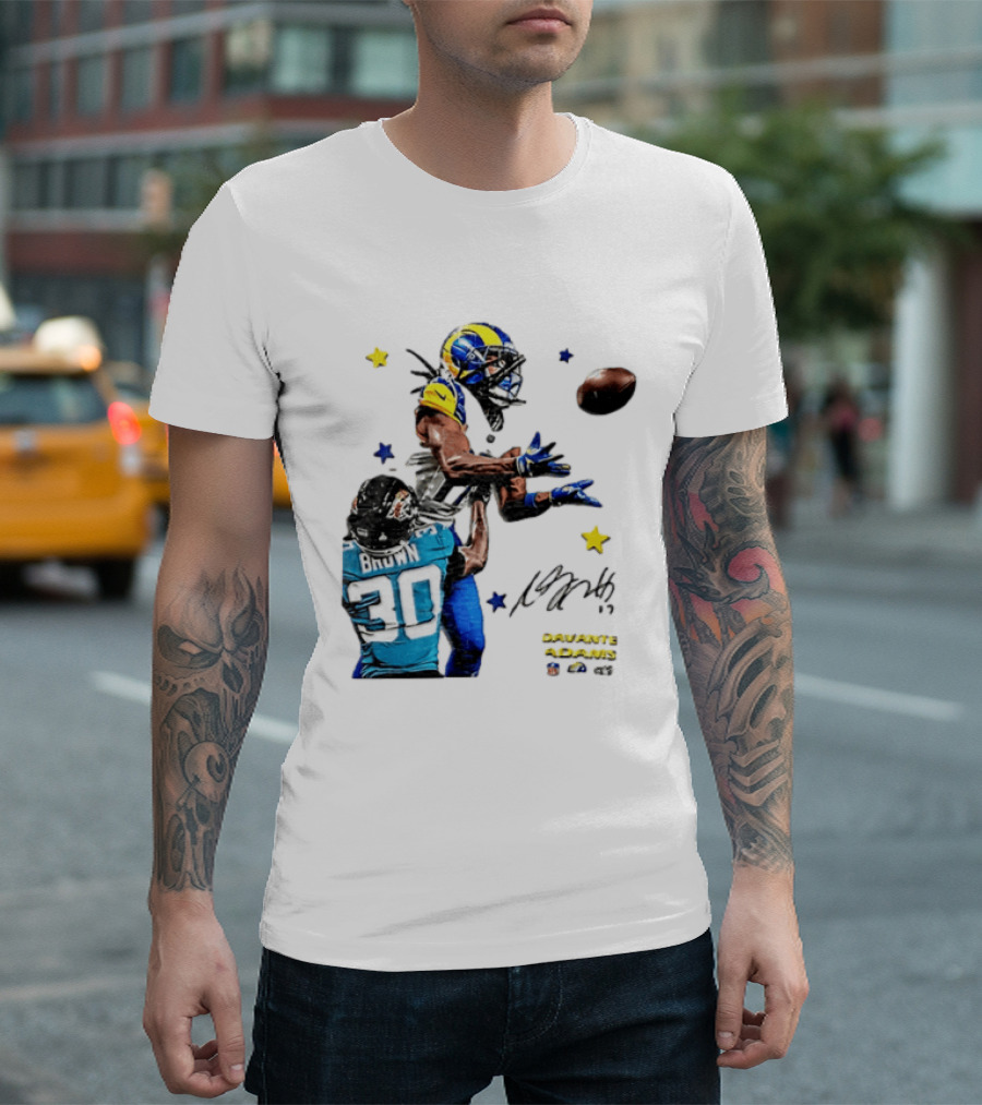 Davante Adams Las Vegas Raiders Brown Football Catch Duel T-Shirt