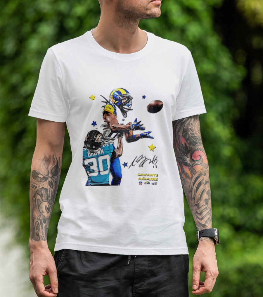 Davante Adams Las Vegas Raiders Brown Football Catch Duel T-Shirt