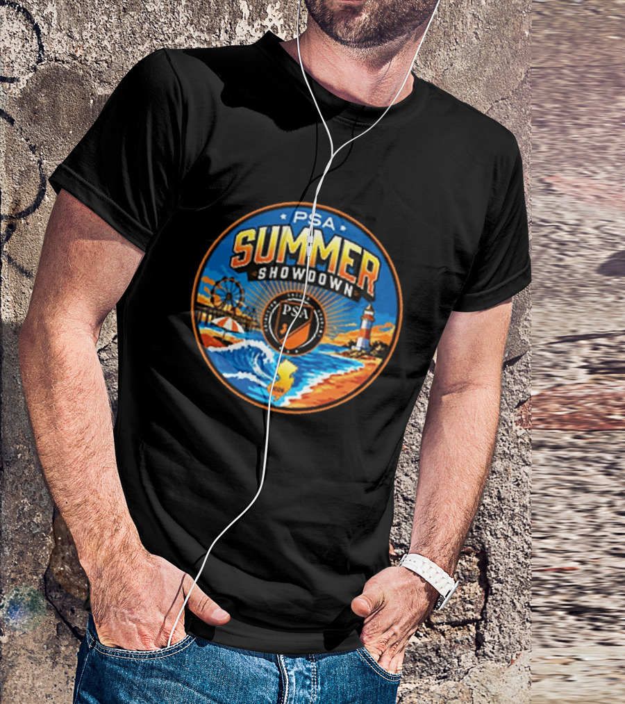 PSA Summer Showdown 2026 New Jersey Beach Festival Lighthouse And Ferris Wheel Event T-Shirt