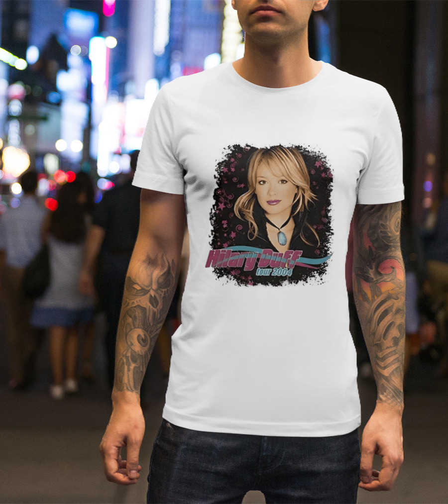 Hilary Duff Tour 2004 Y2K Pop Star Music Fashion T-Shirt