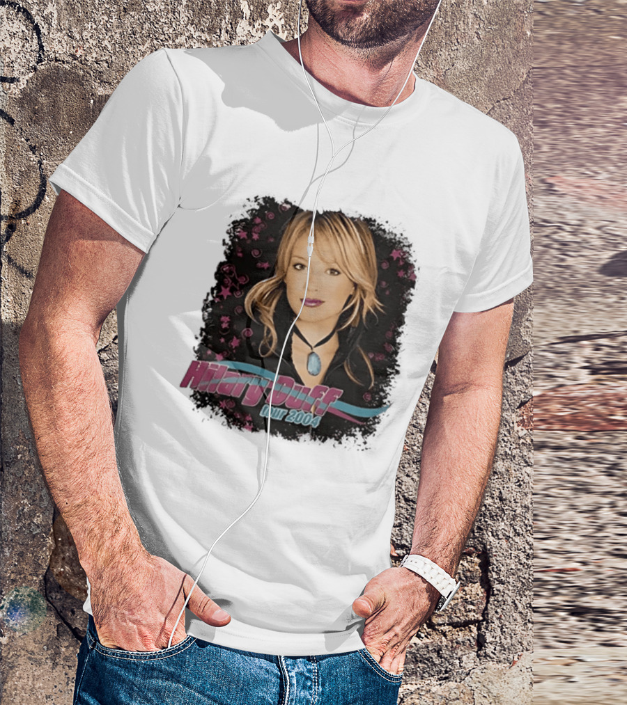 Hilary Duff Tour 2004 Y2K Pop Star Music Fashion T-Shirt