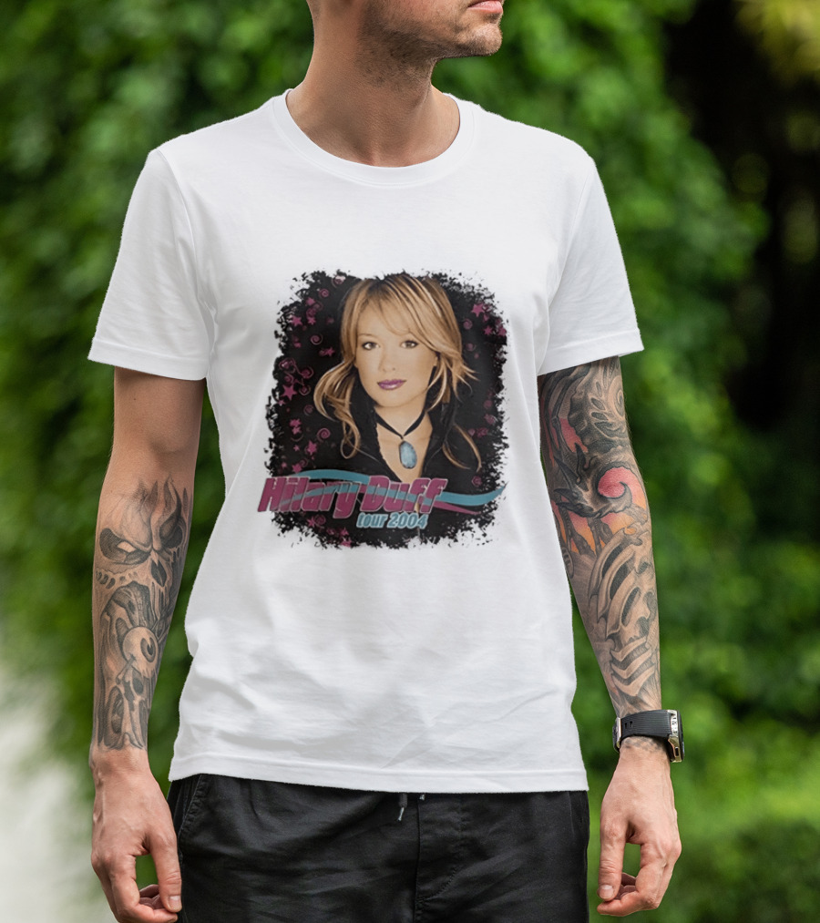 Hilary Duff Tour 2004 Y2K Pop Star Music Fashion T-Shirt