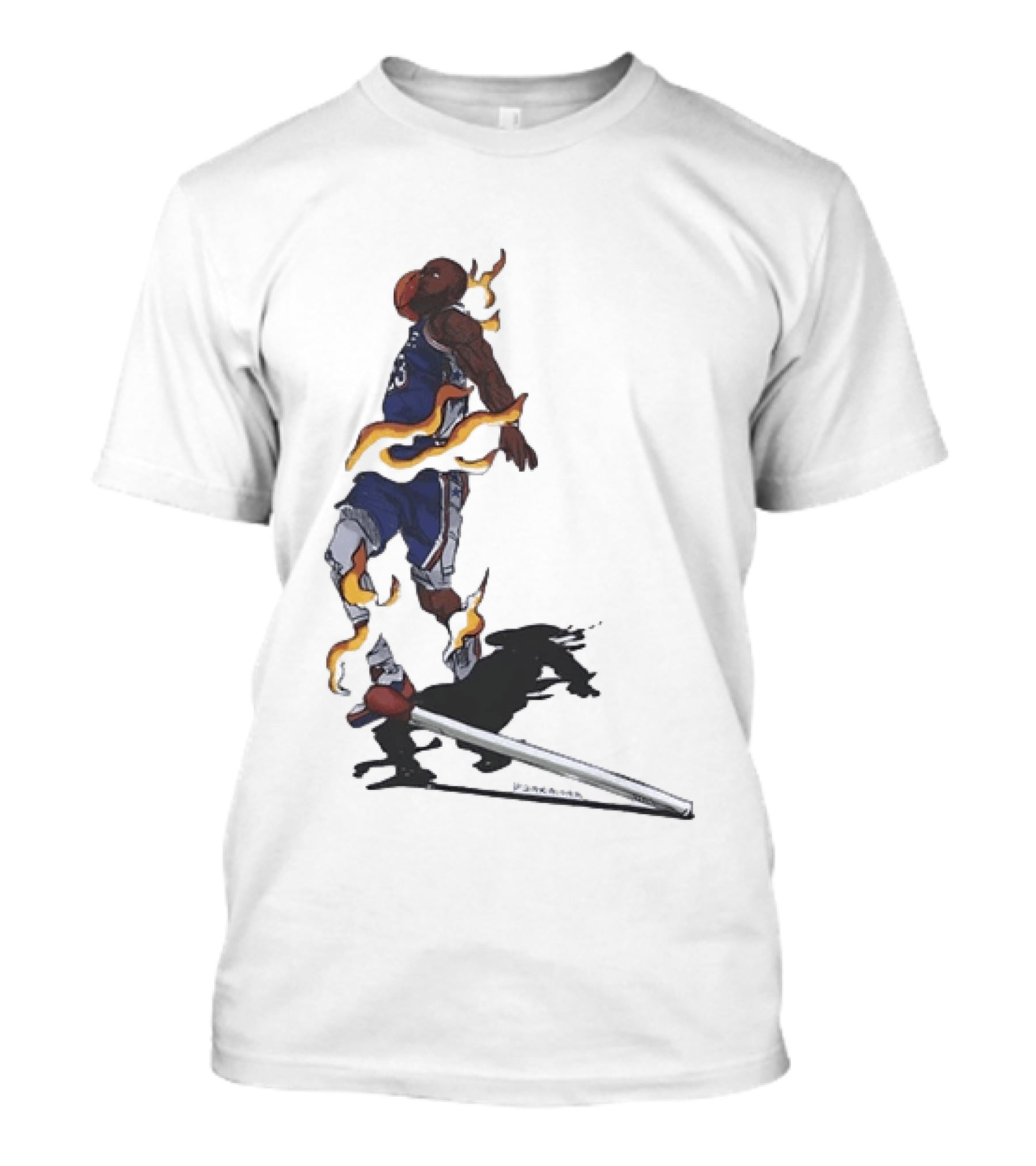 Philadelphia 76ers Flaming Match LeBron James Sports T-Shirt