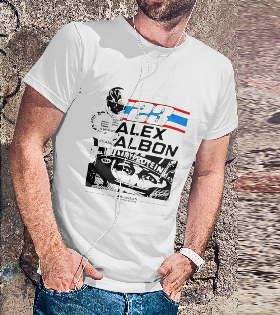 Alex Albon 23 Williams Racing Atlassian Myprotein T-Shirt