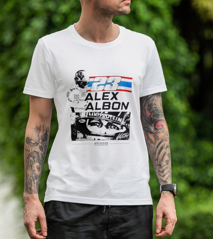 Alex Albon 23 Williams Racing Atlassian Myprotein T-Shirt