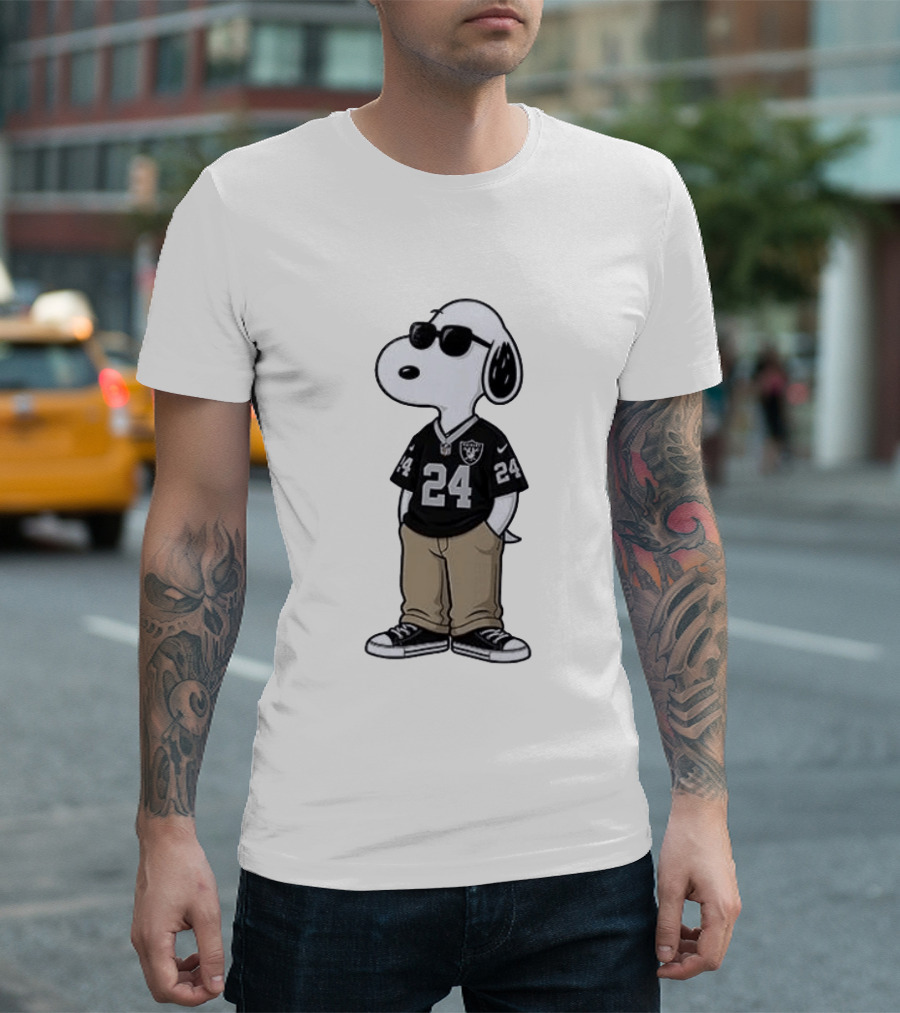 Las Vegas Raiders Peanuts Snoopy 24 Jersey Season Opener T-Shirt