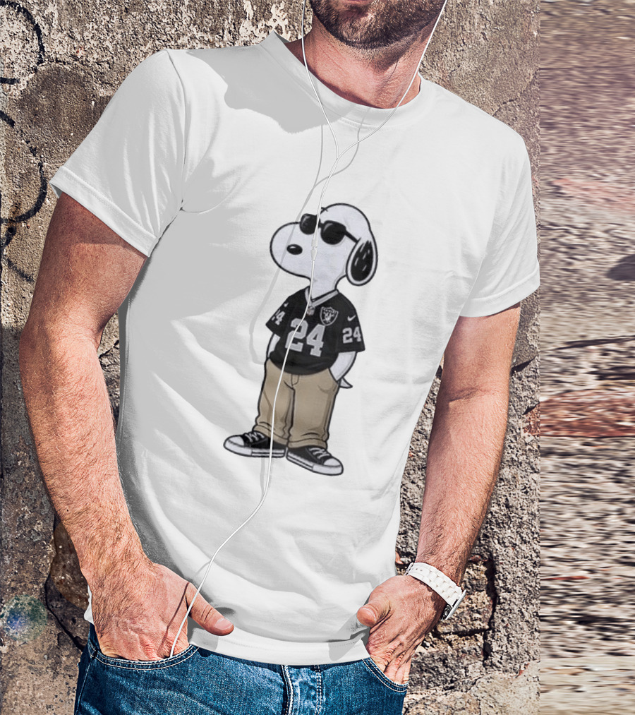 Las Vegas Raiders Peanuts Snoopy 24 Jersey Season Opener T-Shirt