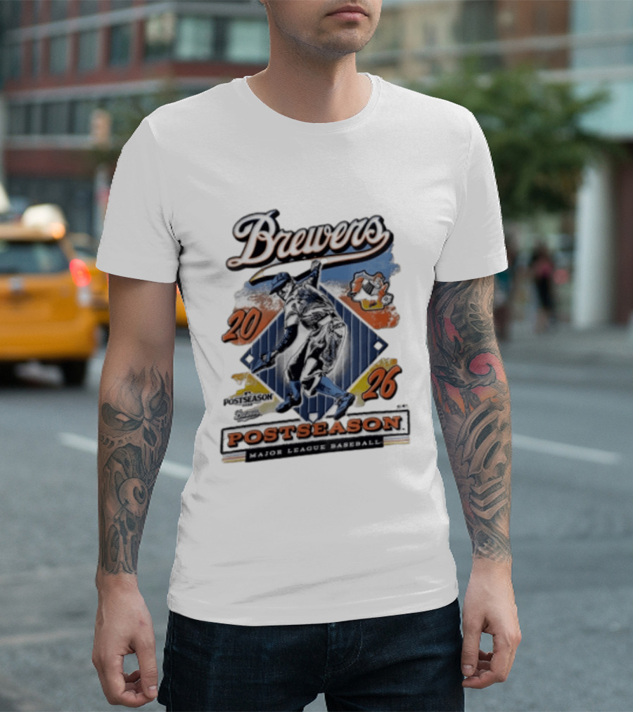 Brewers 2026 Postseason Major League Baseball Players Fielding T-Shirt