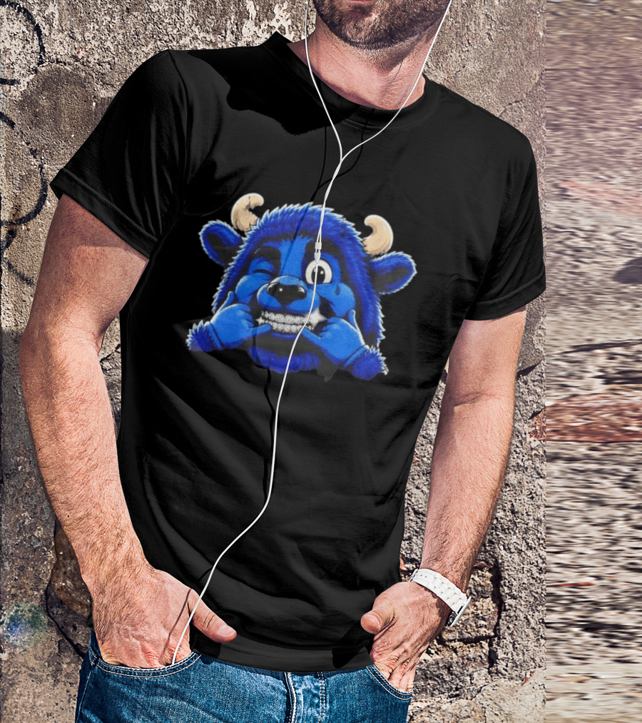 Buffalo Bills Billy Thuggin Character With Blue Buffalo Mascot And Braces T-Shirt
