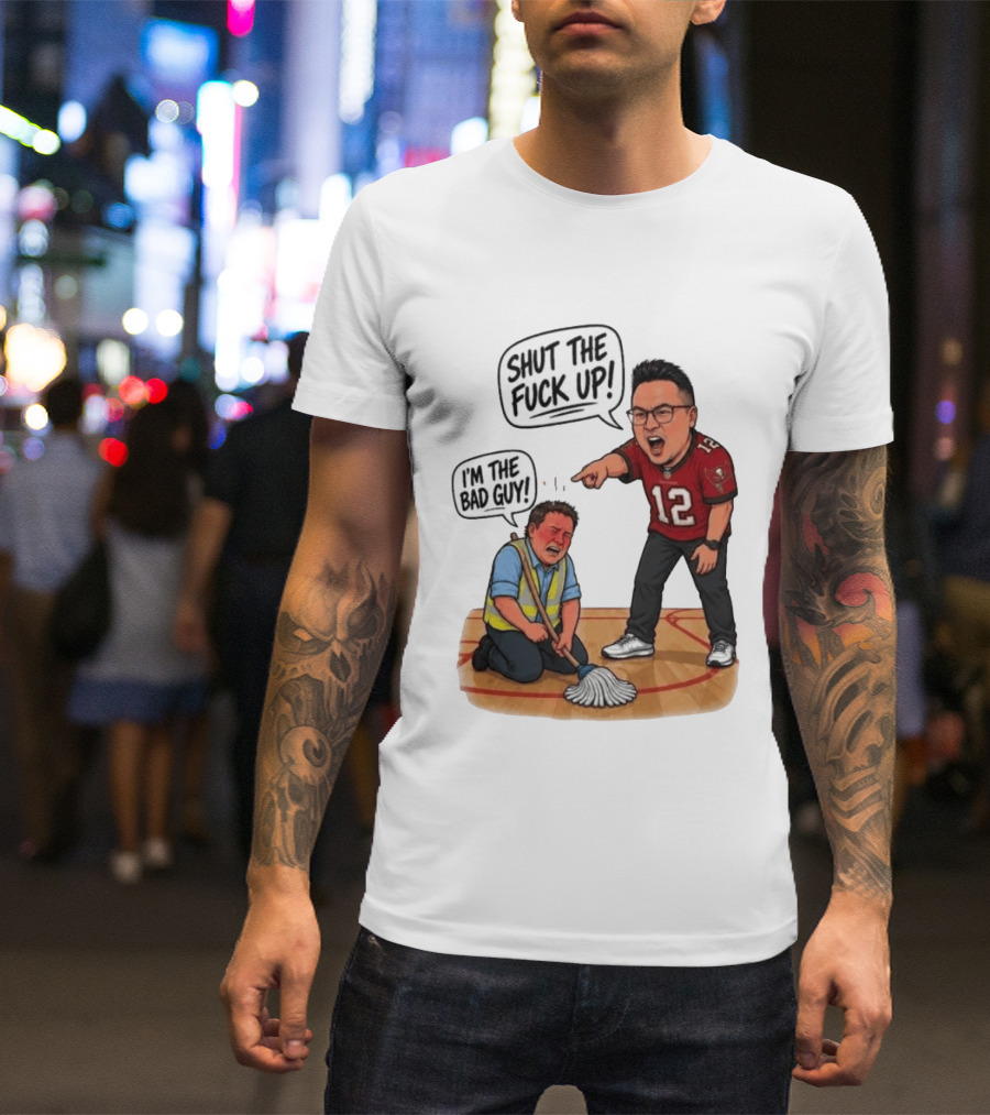 Rico Bosco Shut The Fuck Up I'm The Bad Guy 12 Red Jersey T-Shirt