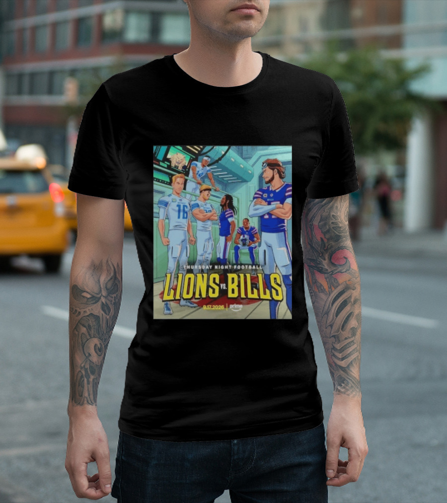 Thursday Night Football Lions Vs Bills 9.17.2026 Prime T-Shirt
