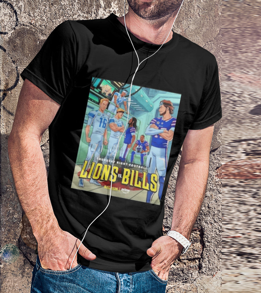 Thursday Night Football Lions Vs Bills 9.17.2026 Prime T-Shirt