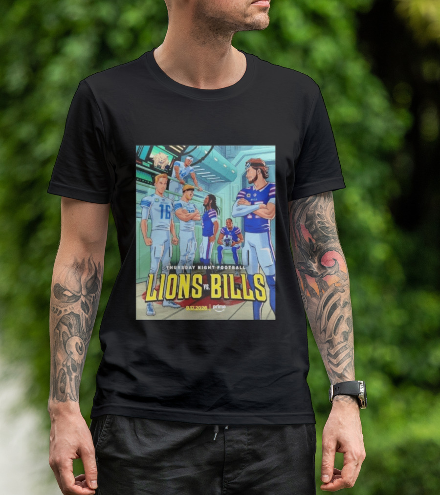 Thursday Night Football Lions Vs Bills 9.17.2026 Prime T-Shirt