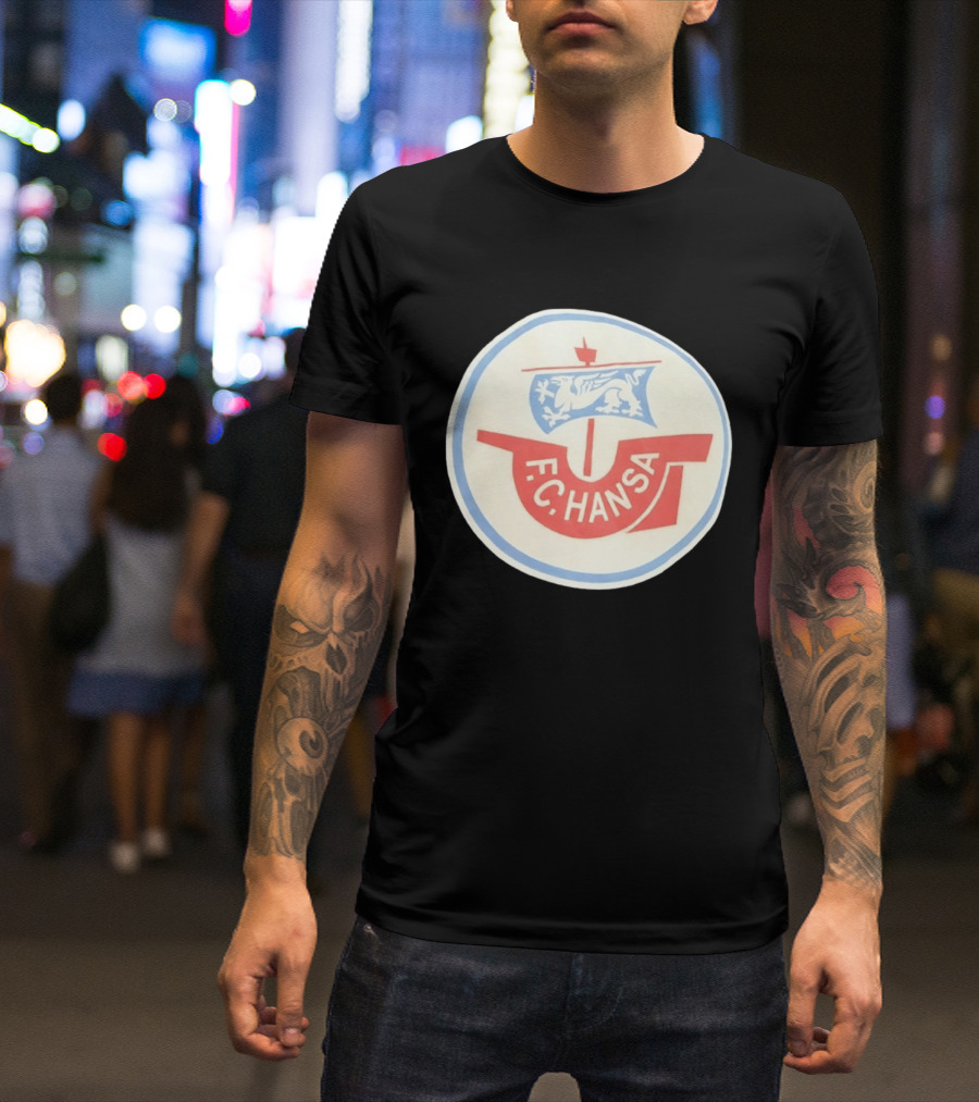 FC Hansa Rostock German Football Crest With Griffin T-Shirt